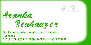 aranka neuhauzer business card